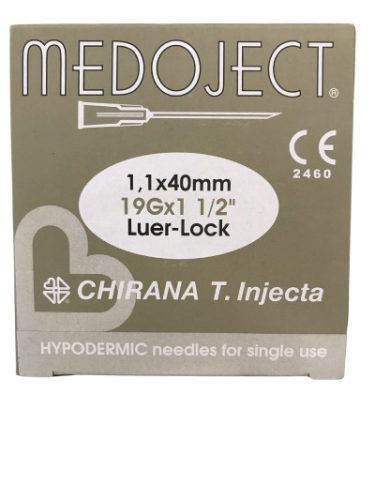 Injekciós tű 19G x 1 1/2 Medoject Chirana 100x