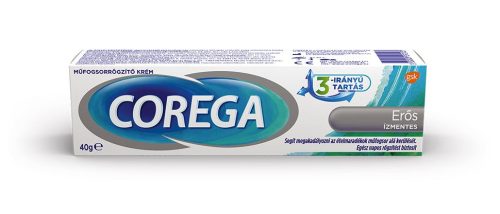Corega erős ízmentes műfogsorrögzítő krém 40g