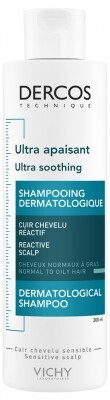 Vichy Dercos Bőrnyugtató sampon normál zsíros hajra 200ml