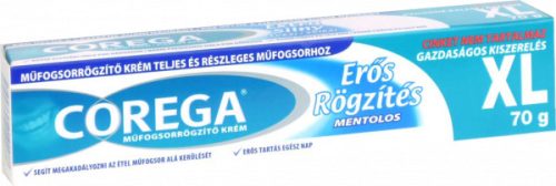 Corega erős mentolos műfogsorrögzítő krém XL 70g