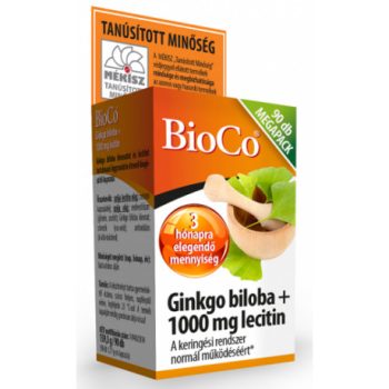   Bioco Ginkgo biloba + 1000mg lecitin lágyzselatin kapszula 90x