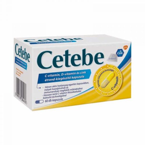 Cetebe C-vitamin +D-vitamin +cink kapszula 60x
