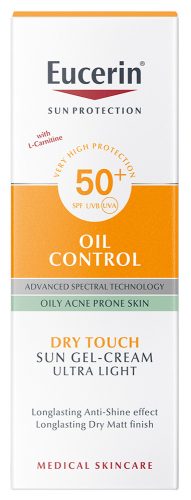 Eucerin Sun Oil Control napozó gél-krém arcra SPF50+ 50ml