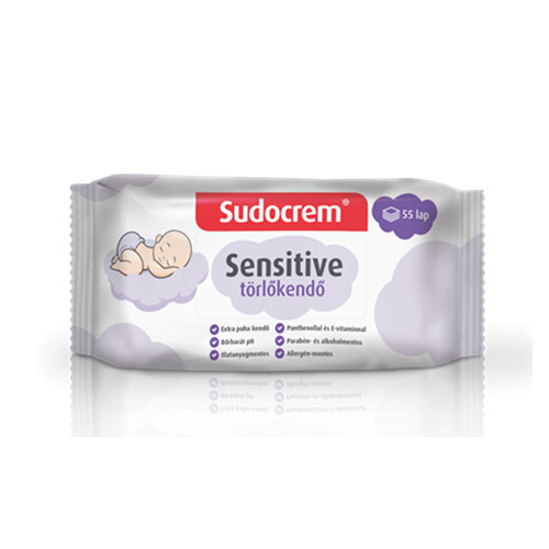 Sudocrem Sensitive törlőkendő 55x