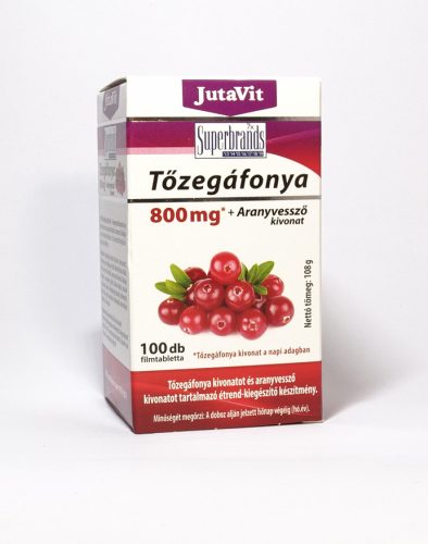 Jutavit Tőzegáfonya 800mg +aranyvessző filmtabletta 100x