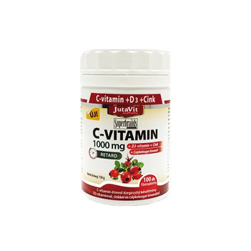 Jutavit C-vitamin 1000mg +D3 +cink +csipkebogyó retard filmtabletta 100x