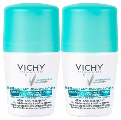 Vichy Izzadásgátló golyós dezodor foltmentes 48h Duopack 2x50ml
