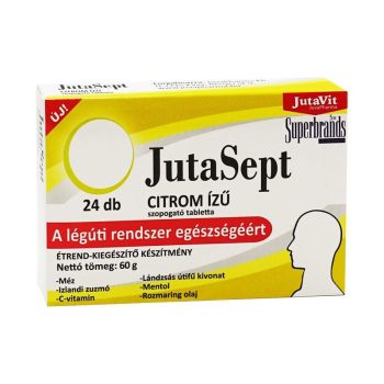 Jutavit Jutasept citrom ízű szopogató tabletta 24x