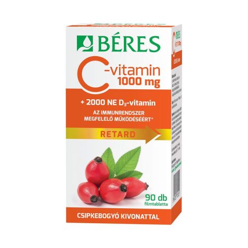 Béres C-vitamin 1000 mg + 2000 NE D3 retard filmtabletta 90x