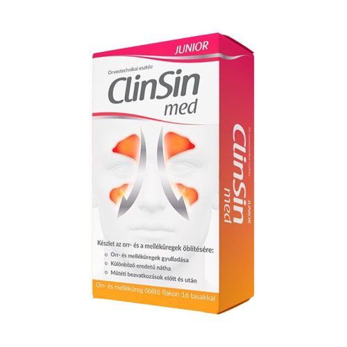 Clinsin med junior orr- és melléküreg öblítő készlet flakon +16 tasak
