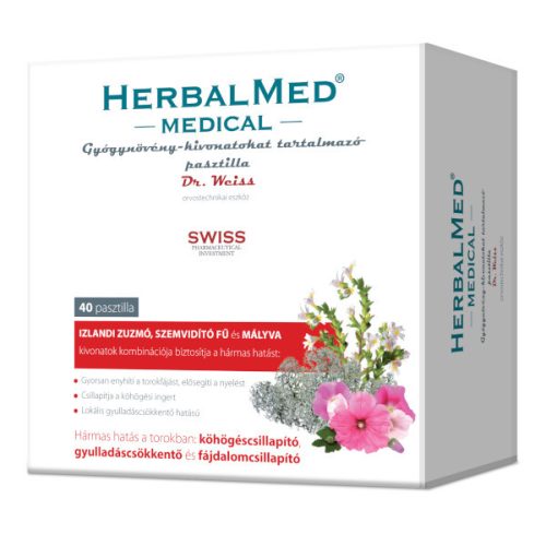 Herbalmed Medical gyógynövény pasztilla 40x