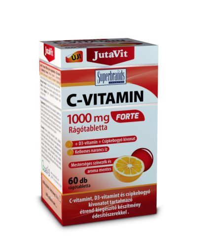 Jutavit C-vitamin 1000mg Forte +D3 +csipkebogyó rágótabletta 60x
