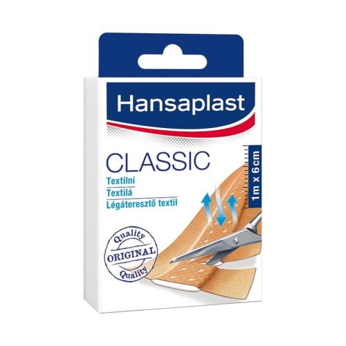 Hansaplast Classic vágható légáteresztő textil sebtapasz 1mx6cm