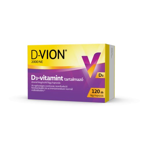 D-Vion D3-vitamin 2000NE lágy kapszula 120x