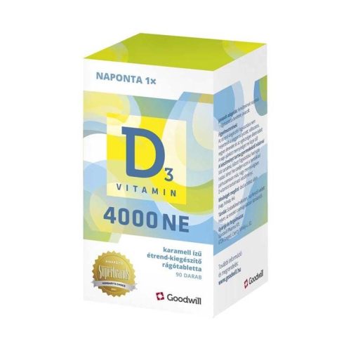 Goodwill D3-vitamin 4000NE rágótabletta 90x