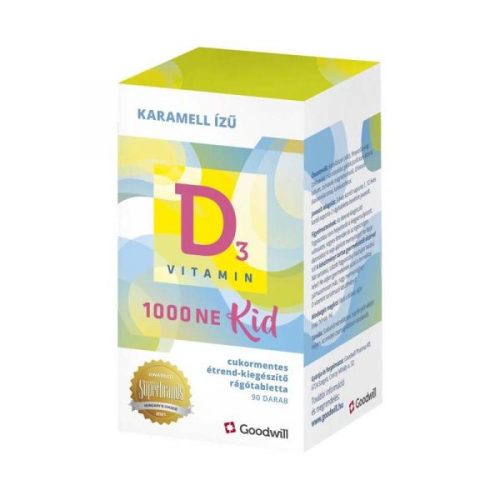 Goodwill D3-vitamin Kid 1000NE rágótabletta 90x