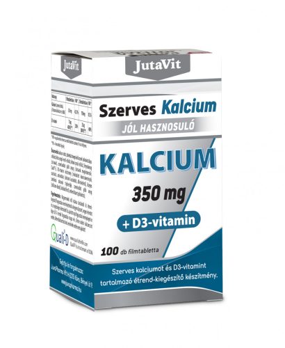 Jutavit Szerves Kalcium 350mg +D3-vitamin filmtabletta 100x