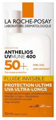 La Roche-Posay Anthelios UVMUNE 400 láthatatlan fényvédő fluid SPF50+ 50ml