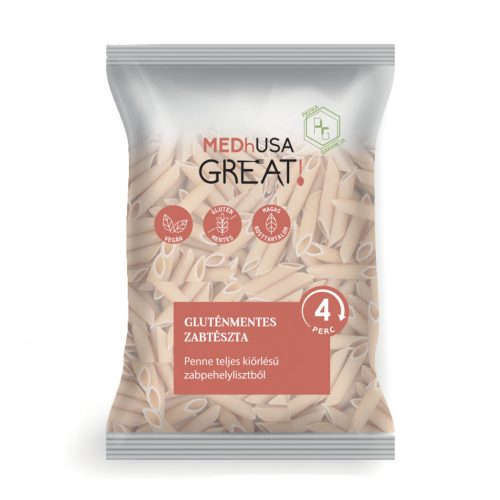 Medhusa Great Gluténmentes teljes kiőrlésű zabtészta penne 200g