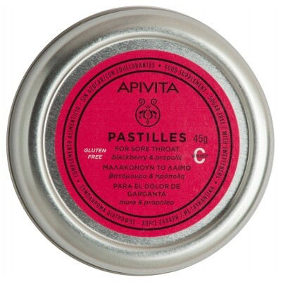 Apivita Torokpasztilla szeder ízű 45g