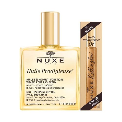 Nuxe Huile Prodigieuse többfunkciós száraz olaj 100ml + aranyolaj roll-on 8ml