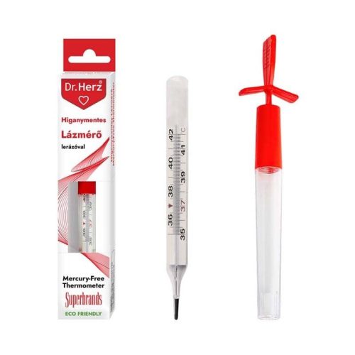 Dr Herz Higanymentes lázmérő lerázóval