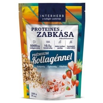 Interherb Proteines zabkása kollagénnel eper ízű 1000g